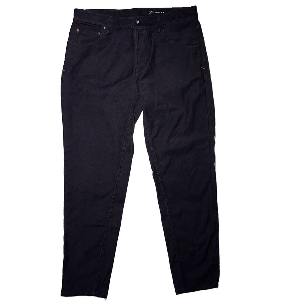 The Normal Brand Comfort Terry Pants Black Normal Slim Size 33